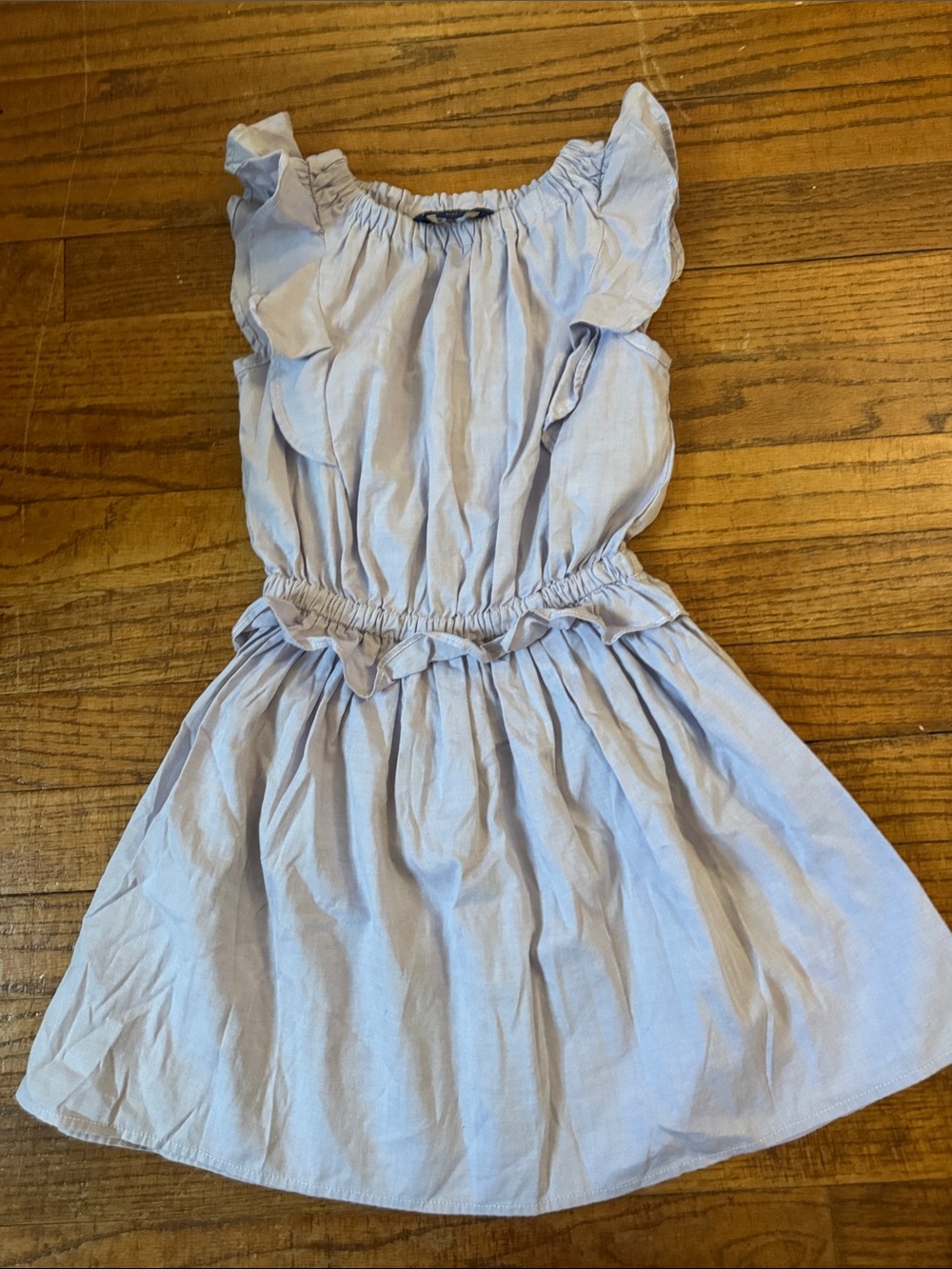 Polo by Ralph Lauren Light Blue Ruffle Cotton Dress